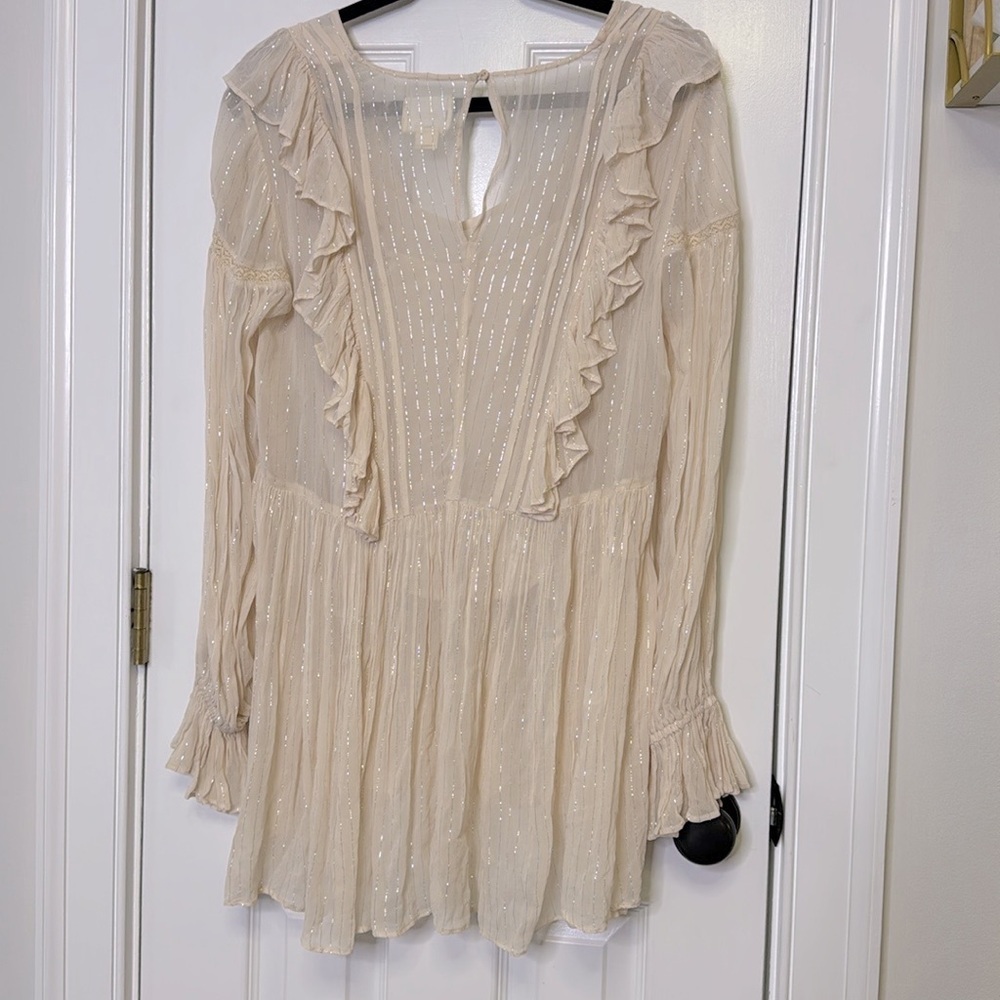 Maeve Cream Ruffle Blouse - Picture 9 of 10